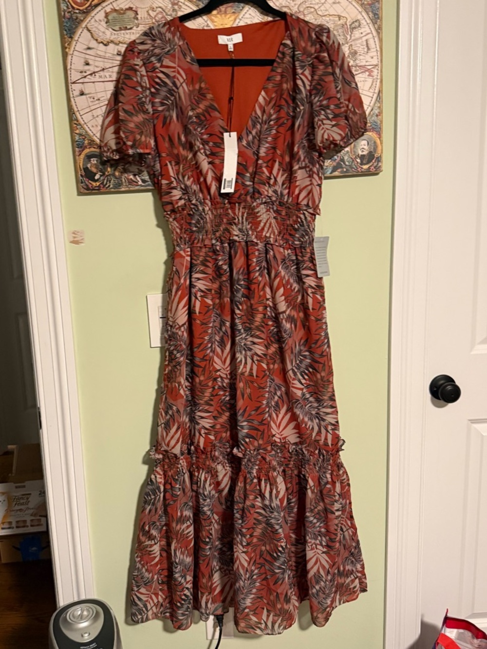 NSR‎ Floral Ruffle Maxi Dress